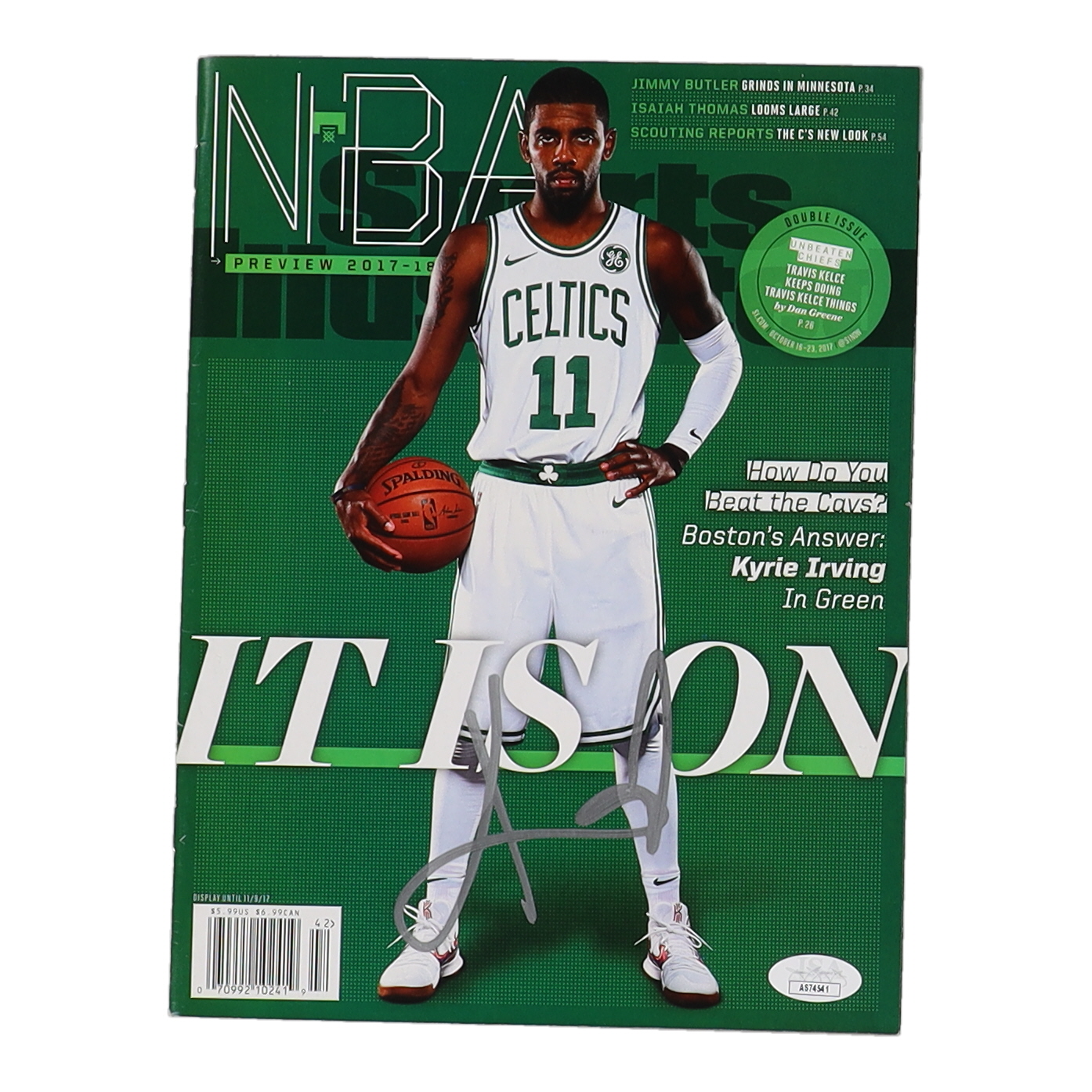 Kyrie Irving Signed 2017 Sports Illustrated Magazine (JSA) at PristineAuction.com Kyrie Irving Signed 2017 Sports Illustrated Magazine (JSA) at PristineAuction.com