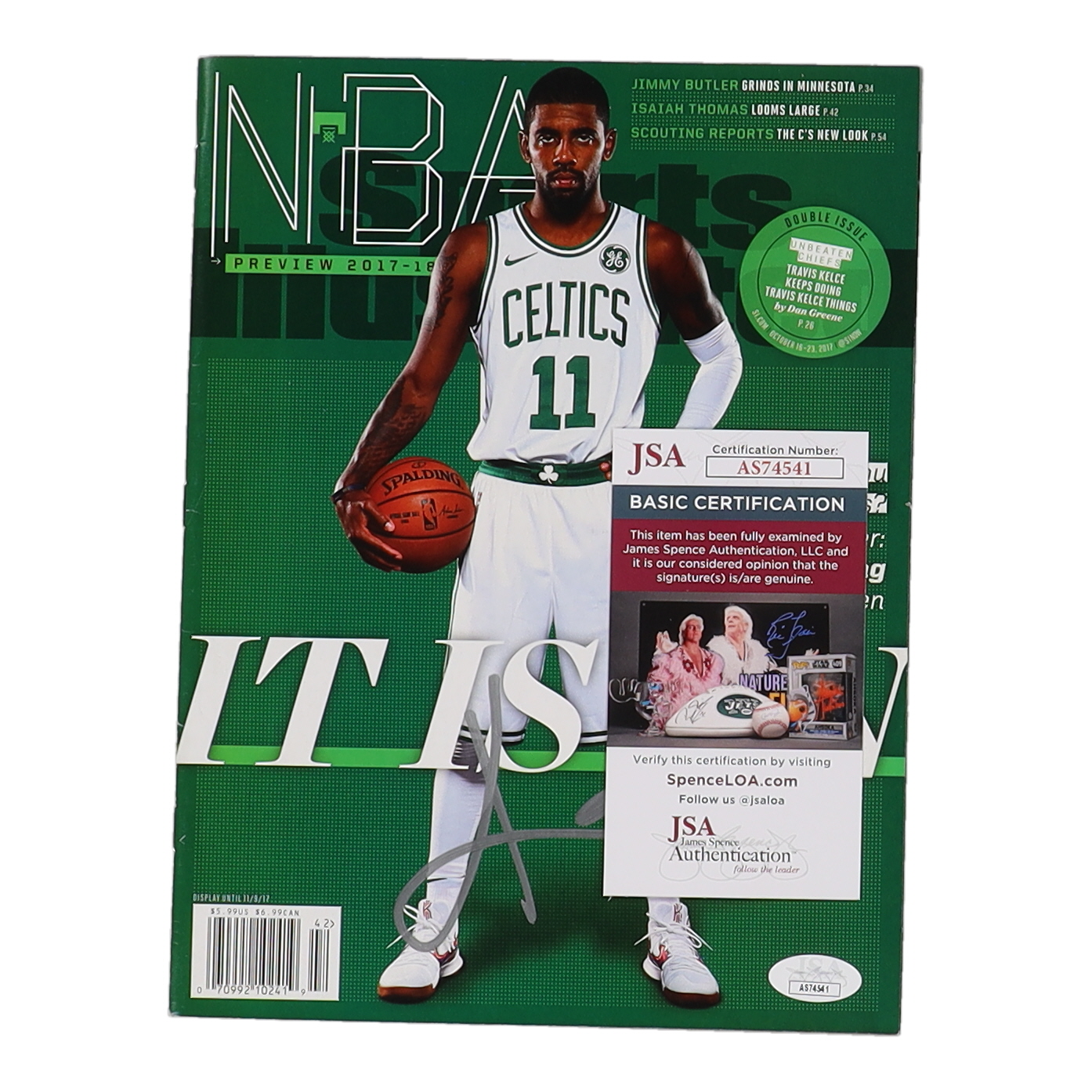 Kyrie Irving Signed 2017 Sports Illustrated Magazine (JSA) at PristineAuction.com Kyrie Irving Signed 2017 Sports Illustrated Magazine (JSA) at PristineAuction.com