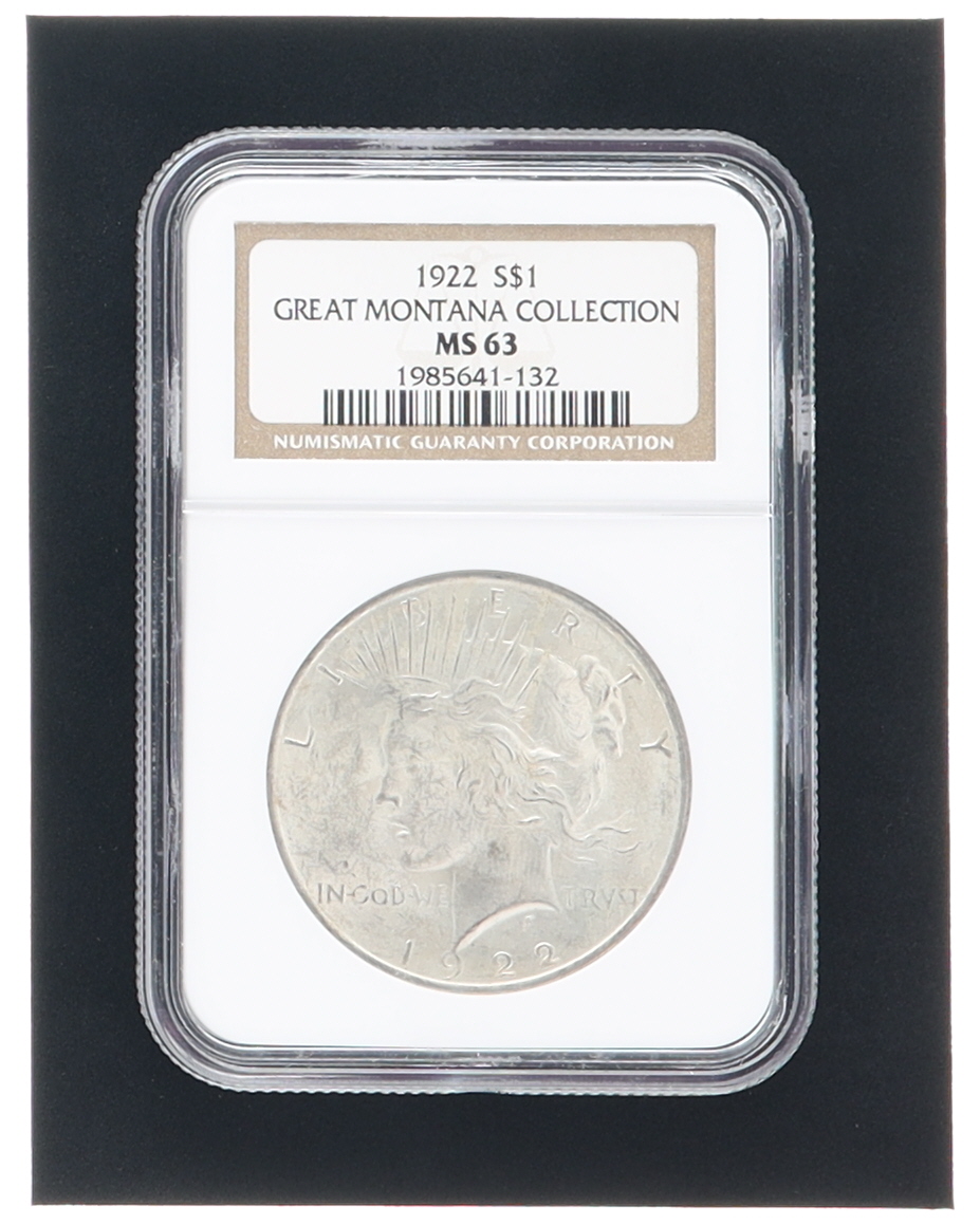 1922-S Peace Silver Dollar - Great Montana Collection (NGC MS63) at PristineAuction.com 1922-S Peace Silver Dollar - Great Montana Collection (NGC MS63) at PristineAuction.com