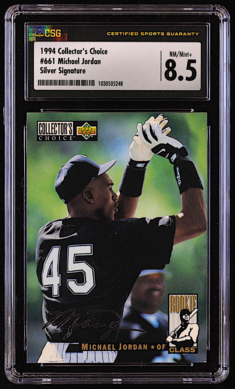 Michael Jordan 1994 Collector's Choice Silver Signature #661 (CSG 8.5) at PristineAuction.com Michael Jordan 1994 Collector's Choice Silver Signature #661 (CSG 8.5) at PristineAuction.com