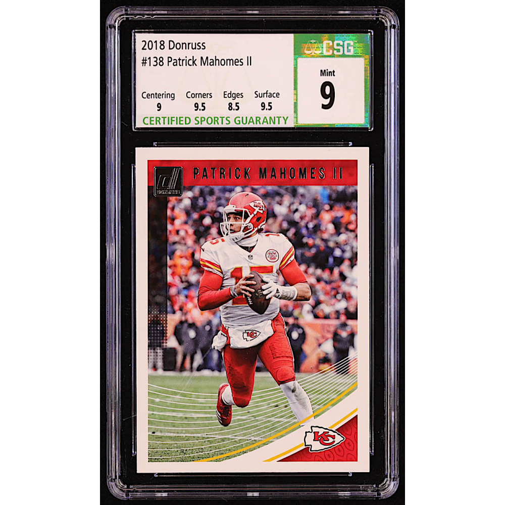 Patrick Mahomes II 2018 Donruss #138 (CSG 9) | Pristine Auction