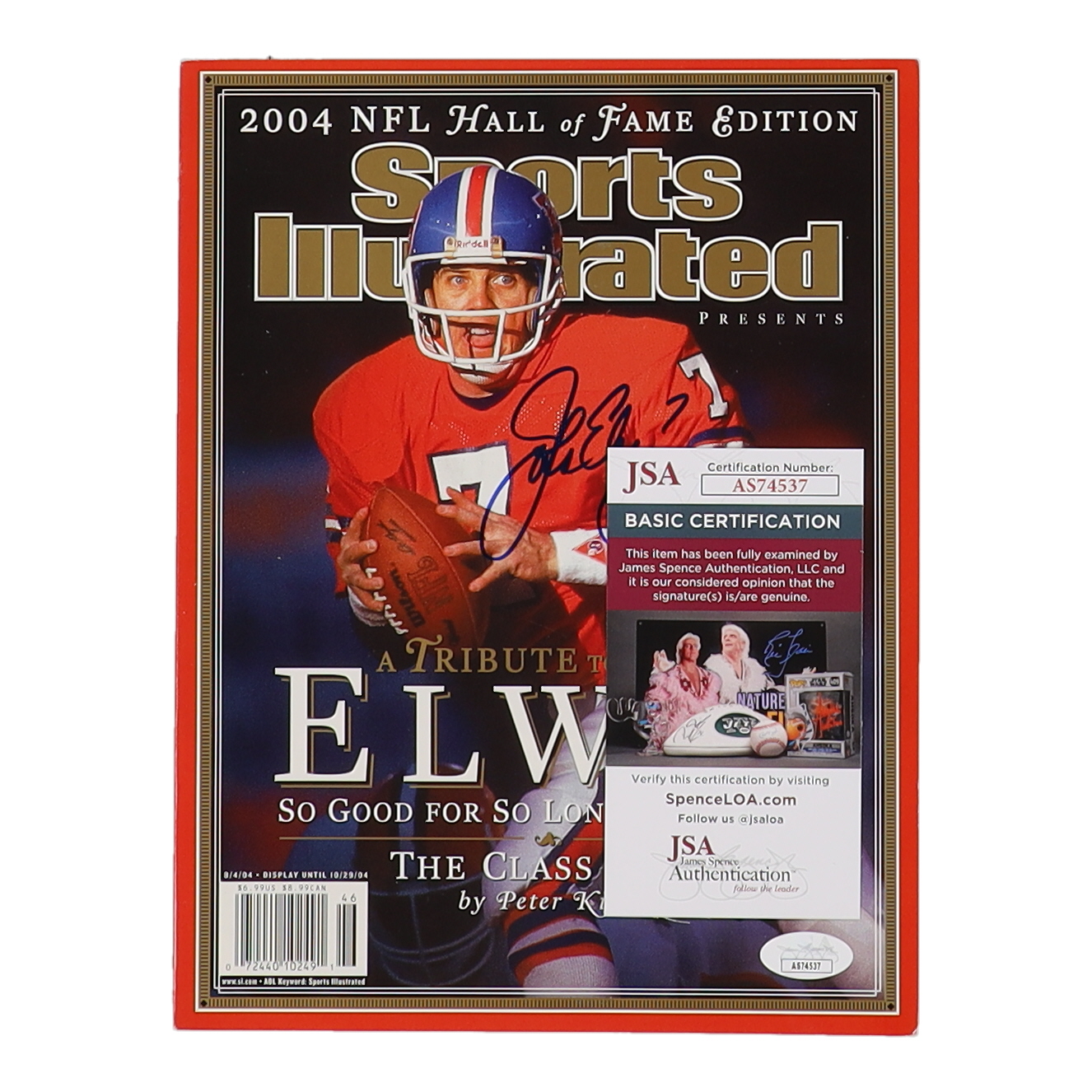 John Elway Signed 2004 Sports Illustrated Full Magazine (JSA) at PristineAuction.com John Elway Signed 2004 Sports Illustrated Full Magazine (JSA) at PristineAuction.com