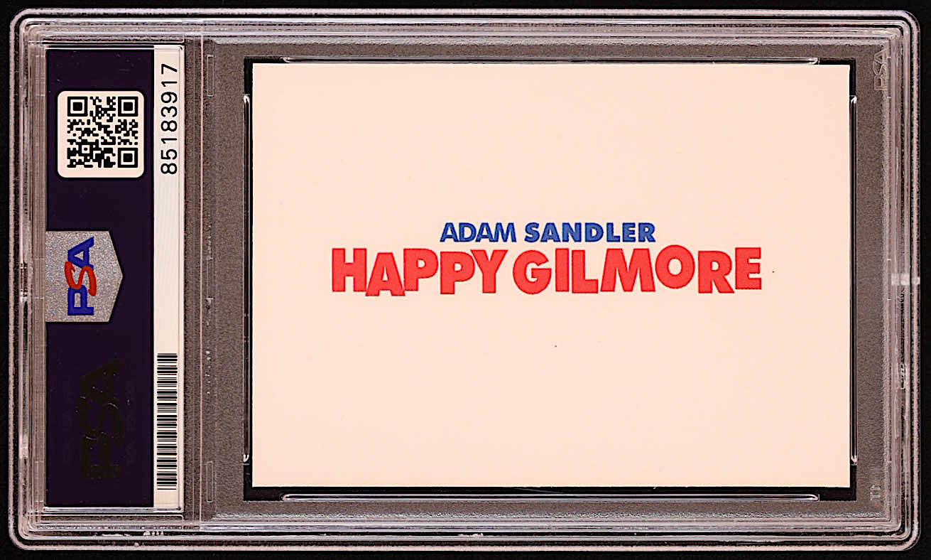 Adam Sandler Signed Custom Trading Card (PSA) at PristineAuction.com Adam Sandler Signed Custom Trading Card (PSA) at PristineAuction.com