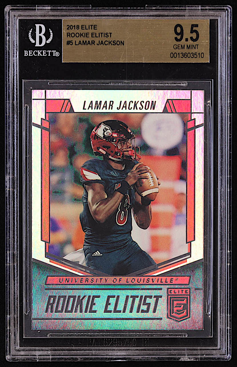 Lamar Jackson 2018 Elite Rookie Elitist #5 RC (BGS 9.5) at PristineAuction.com Lamar Jackson 2018 Elite Rookie Elitist #5 RC (BGS 9.5) at PristineAuction.com