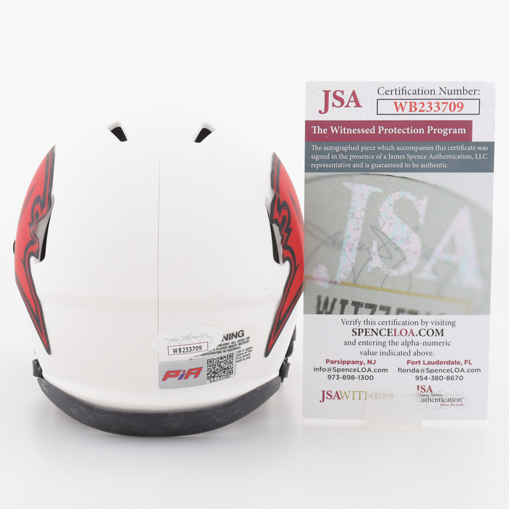 Baker Mayfield Signed Buccaneers Lunar Eclipse Alternate Speed Mini Helmet (JSA & PIA) at PristineAuction.com Baker Mayfield Signed Buccaneers Lunar Eclipse Alternate Speed Mini Helmet (JSA & PIA) at PristineAuction.com