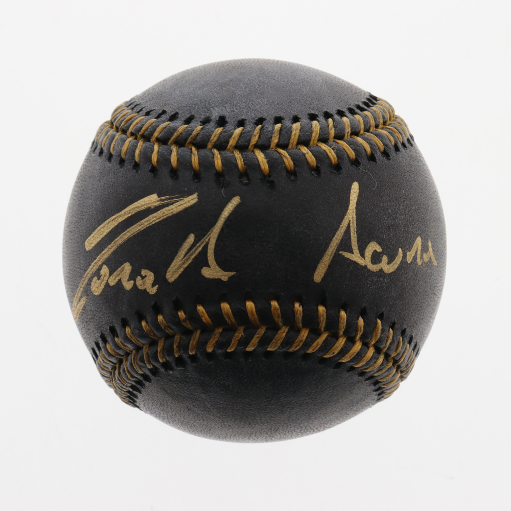 Ronald Acuna Signed Black Leather OML Baseball (JSA & USA SM) at PristineAuction.com Ronald Acuna Signed Black Leather OML Baseball (JSA & USA SM) at PristineAuction.com