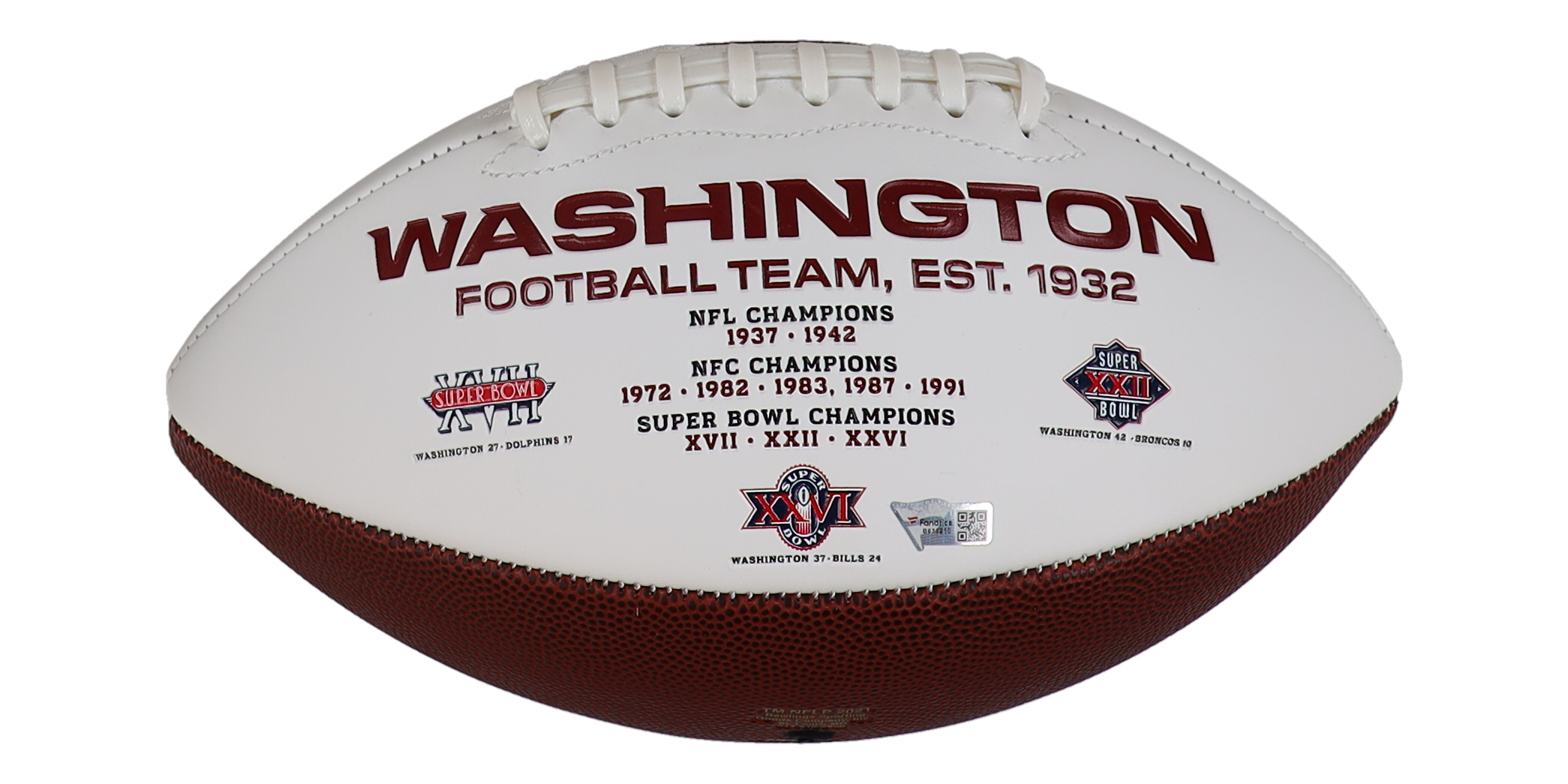 Chase Young Signed Football Team Logo Football (Fanatics) at PristineAuction.com Chase Young Signed Football Team Logo Football (Fanatics) at PristineAuction.com