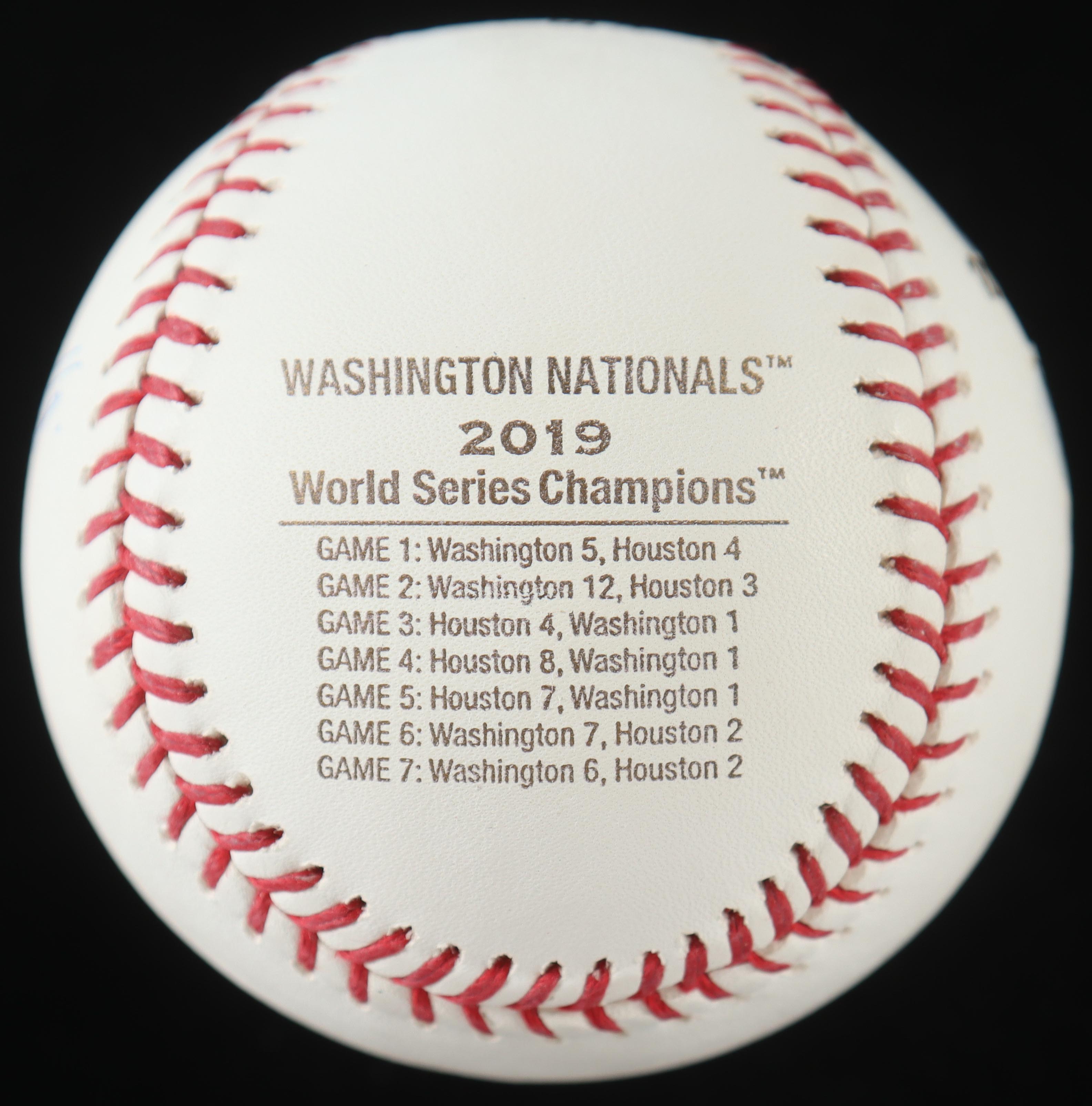 Juan Soto Signed 2019 World Series Nationals Logo Baseball (JSA) at PristineAuction.com Juan Soto Signed 2019 World Series Nationals Logo Baseball (JSA) at PristineAuction.com