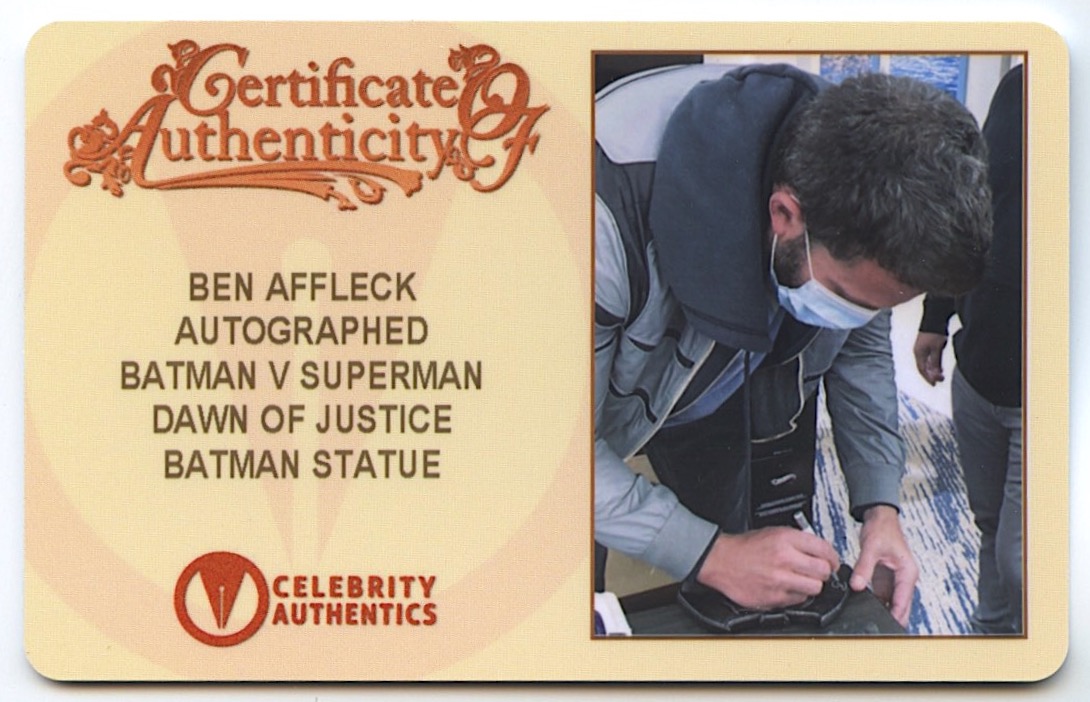 Ben Affleck Autographed Batman Suicide Squad DC 1:10 Art Scale Statue (Celebrity Authentics) at PristineAuction.com Ben Affleck Autographed Batman Suicide Squad DC 1:10 Art Scale Statue (Celebrity Authentics) at PristineAuction.com