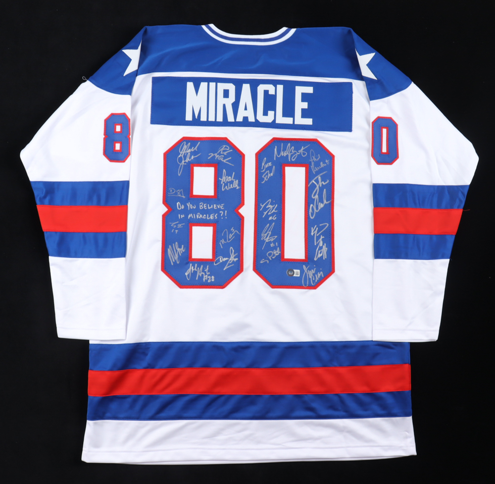 USA Hockey Adult Miracle on Ice 1980 Team Jersey Authentic White Polo main image 0