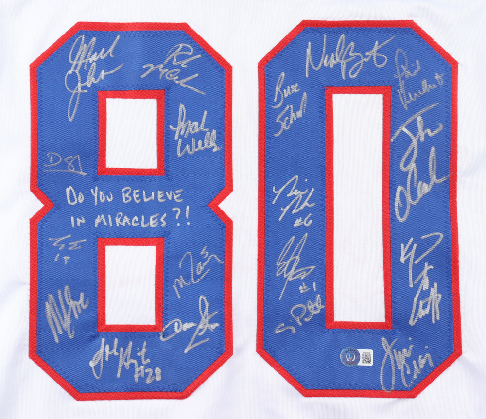 USA Hockey Adult Miracle on Ice 1980 Team Jersey Authentic White Polo main image 1