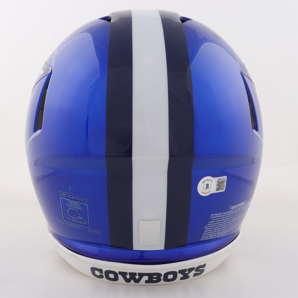 Troy Aikman Signed Cowboys Full-Size Authentic On-Field Flash Alternate Speed Helmet (Beckett & Aikman) at PristineAuction.com Troy Aikman Signed Cowboys Full-Size Authentic On-Field Flash Alternate Speed Helmet (Beckett & Aikman) at PristineAuction.com