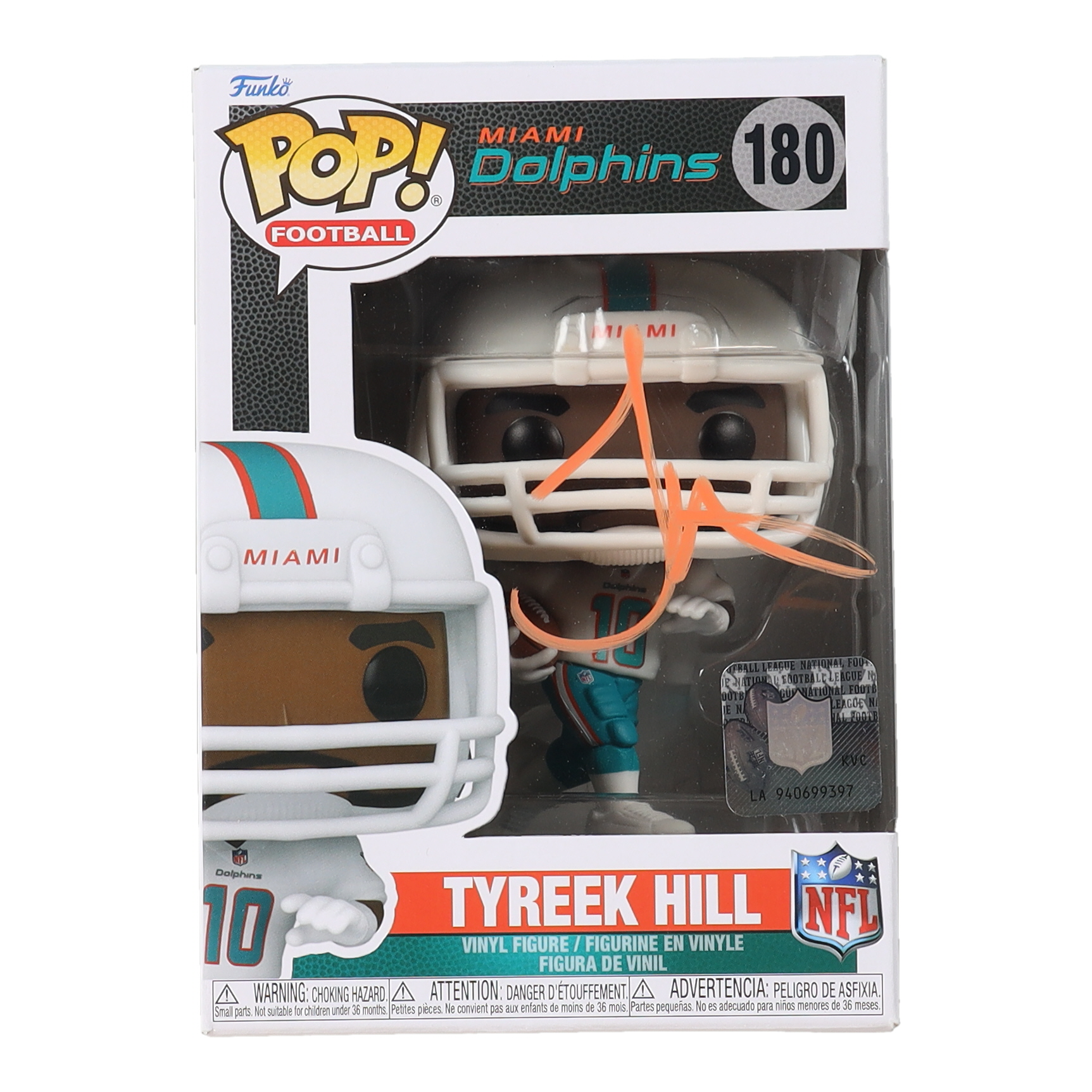 Tyreek Hill Signed Dolphins #180 Funko Pop! Vinyl Figure (Beckett) at PristineAuction.com Tyreek Hill Signed Dolphins #180 Funko Pop! Vinyl Figure (Beckett) at PristineAuction.com