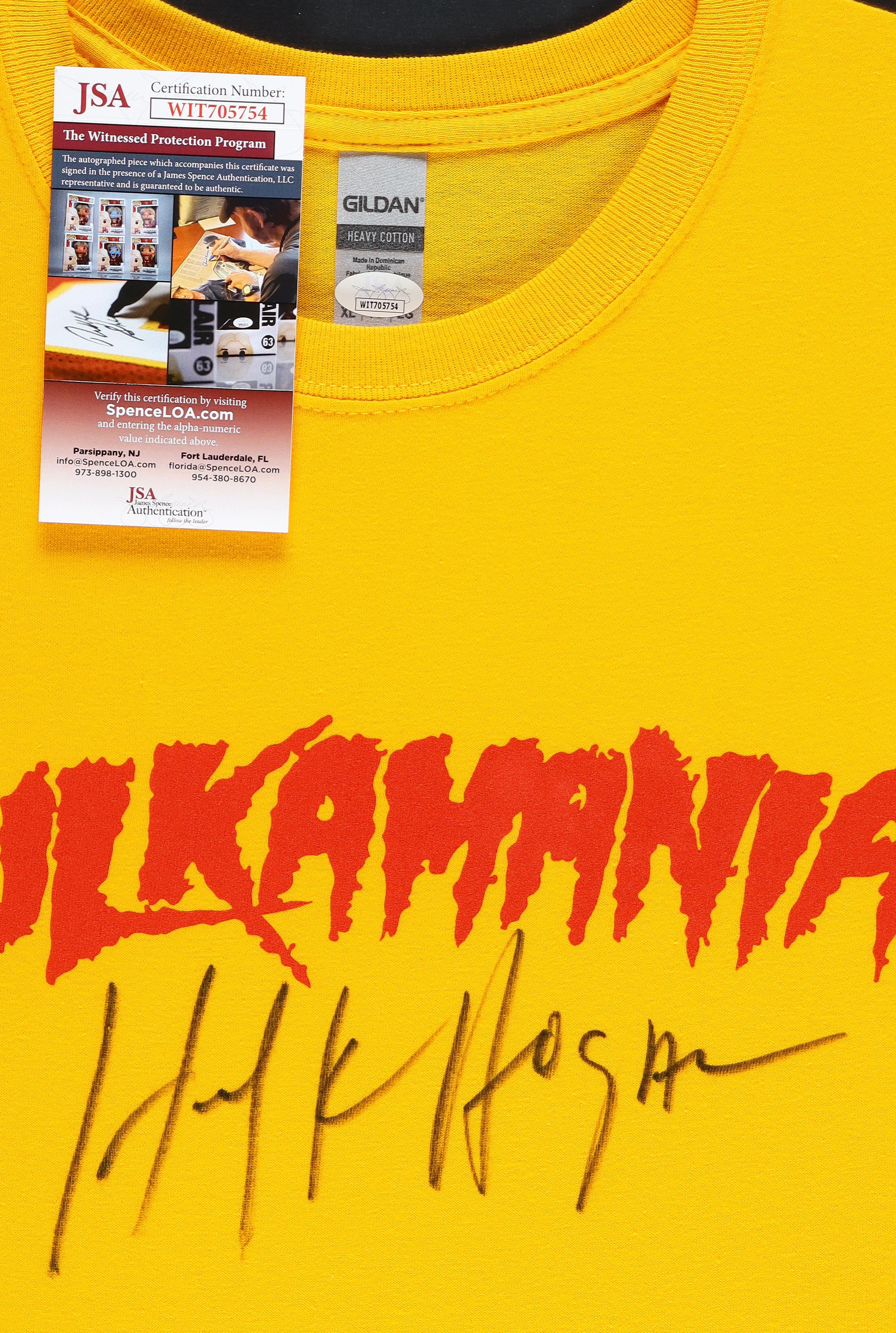 Hulk Hogan Signed Custom Framed "Hulkmania" T-Shirt (JSA) at PristineAuction.com Hulk Hogan Signed Custom Framed "Hulkmania" T-Shirt (JSA) at PristineAuction.com