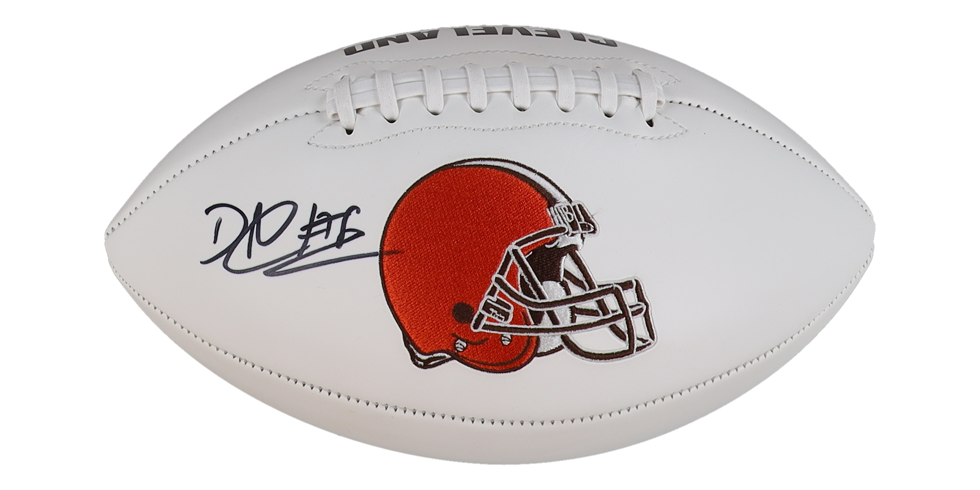 David Njoku Signed Browns Logo Football (JSA) at PristineAuction.com David Njoku Signed Browns Logo Football (JSA) at PristineAuction.com