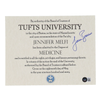 Lorraine Bracco Signed "The Sopranos" 8x10 Prop Diploma (Beckett) at PristineAuction.com