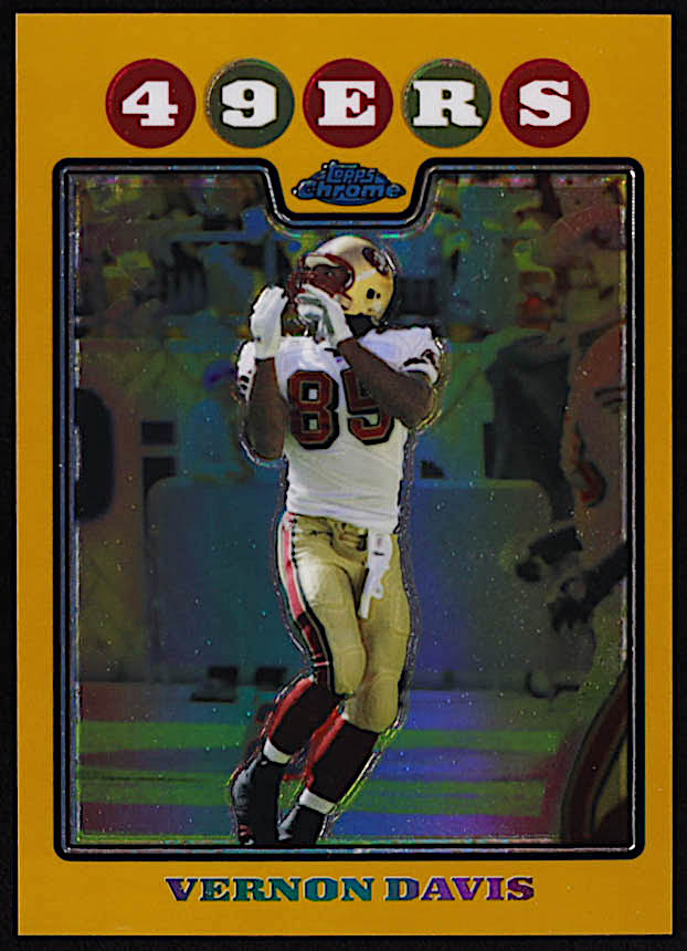 Vernon Davis 2008 Topps Chrome Gold Refractors #TC103 #014/199 at PristineAuction.com Vernon Davis 2008 Topps Chrome Gold Refractors #TC103 #014/199 at PristineAuction.com