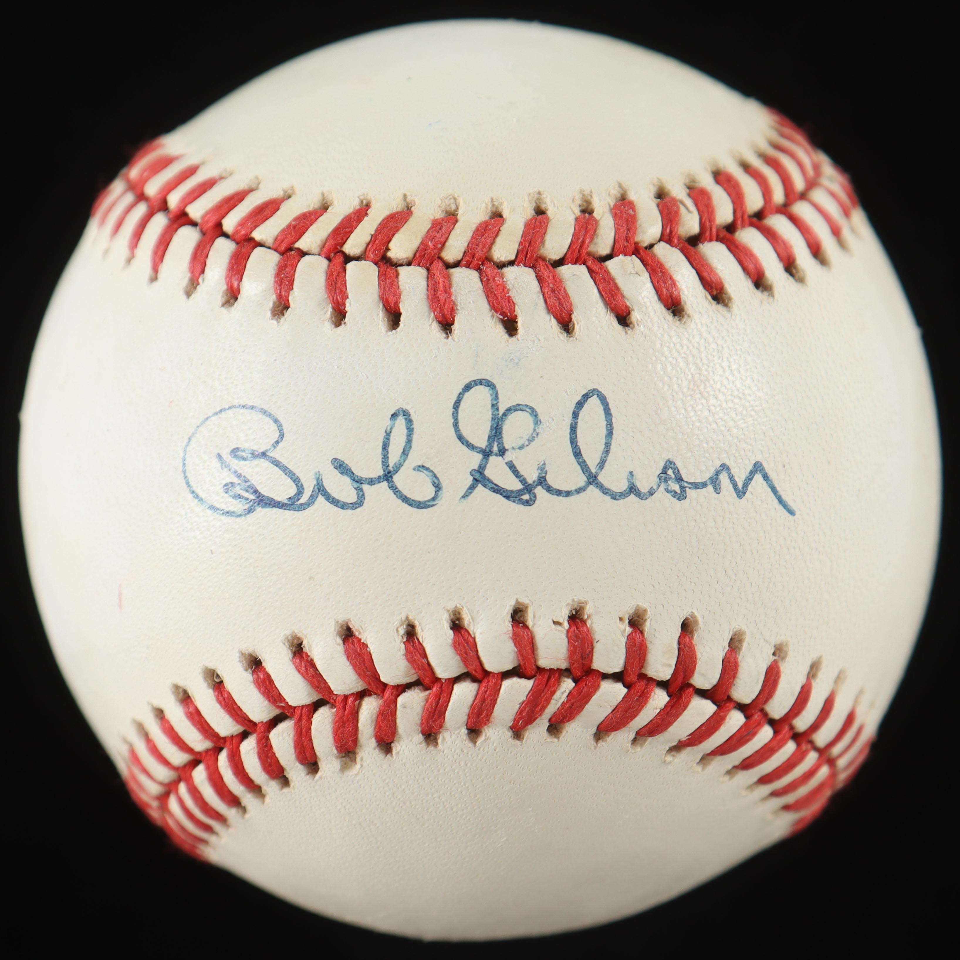 Bob GIbson Signed ONL Baseball in All-Wood Display Case (PSA) at PristineAuction.com Bob GIbson Signed ONL Baseball in All-Wood Display Case (PSA) at PristineAuction.com