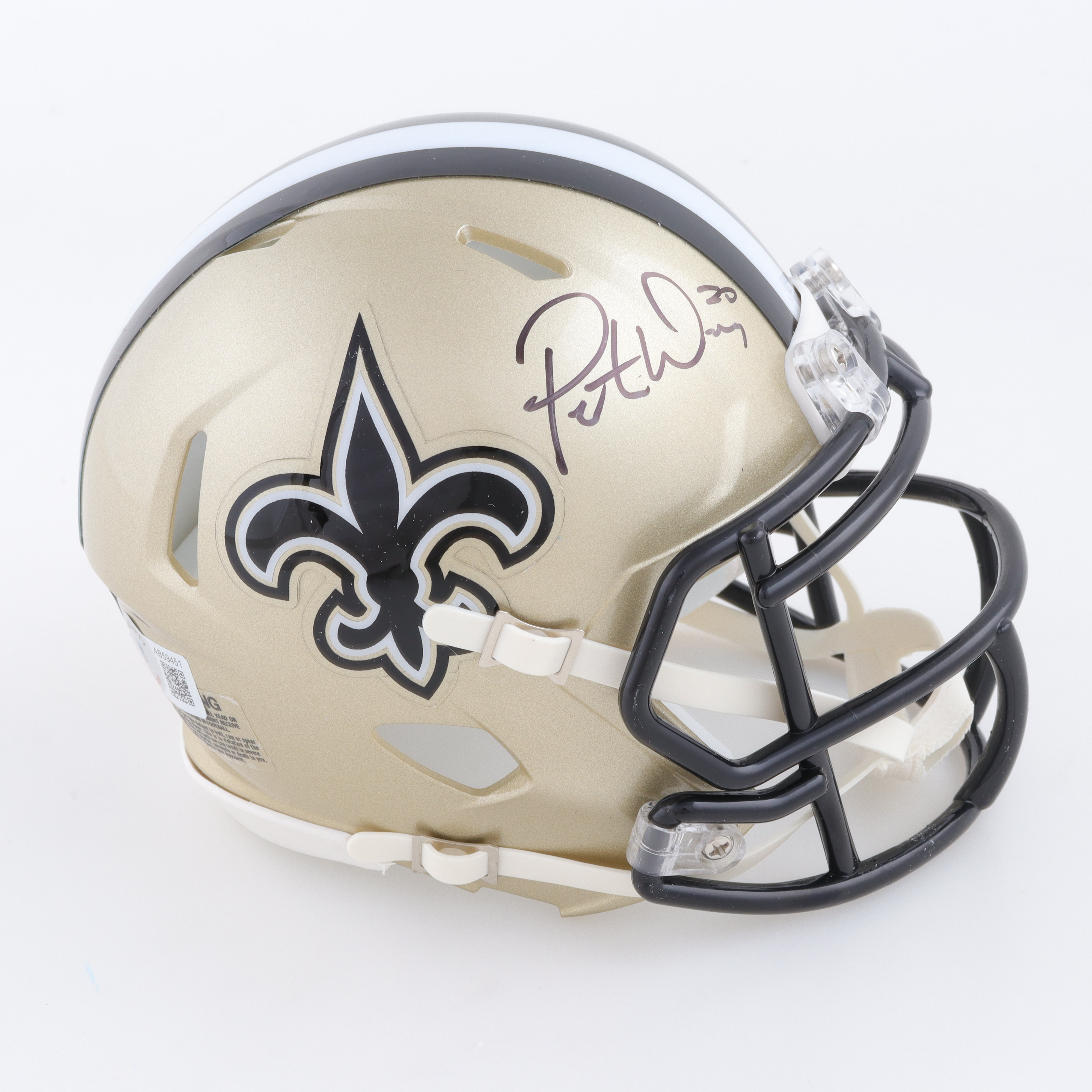 Pete Werner Signed Saints Speed Mini Helmet (Beckett) at PristineAuction.com Pete Werner Signed Saints Speed Mini Helmet (Beckett) at PristineAuction.com