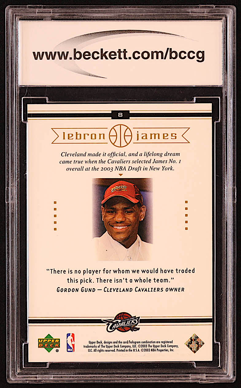 LeBron James 2003 Upper Deck LeBron James Box Set #8 RC / The Cavs Get Their Man (BCCG 10) at PristineAuction.com LeBron James 2003 Upper Deck LeBron James Box Set #8 RC / The Cavs Get Their Man (BCCG 10) at PristineAuction.com