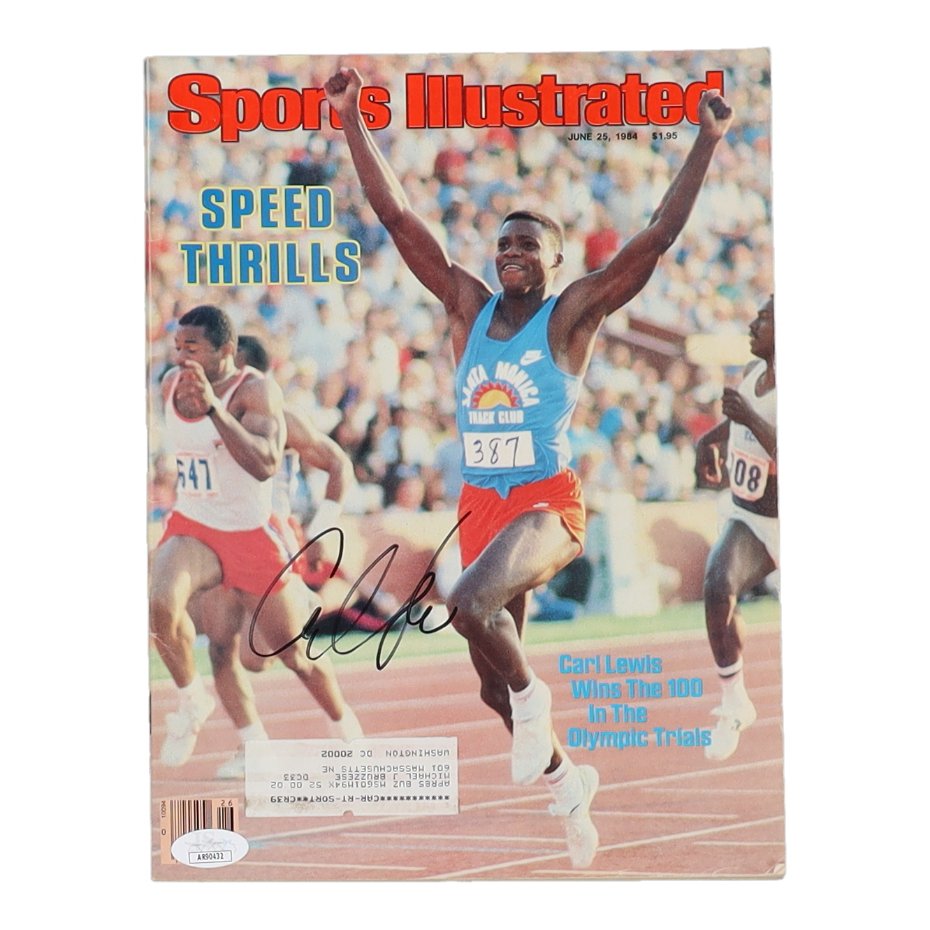 Carl Lewis Signed 1984 Sports Illustrated Magazine Cover (JSA) at PristineAuction.com Carl Lewis Signed 1984 Sports Illustrated Magazine Cover (JSA) at PristineAuction.com