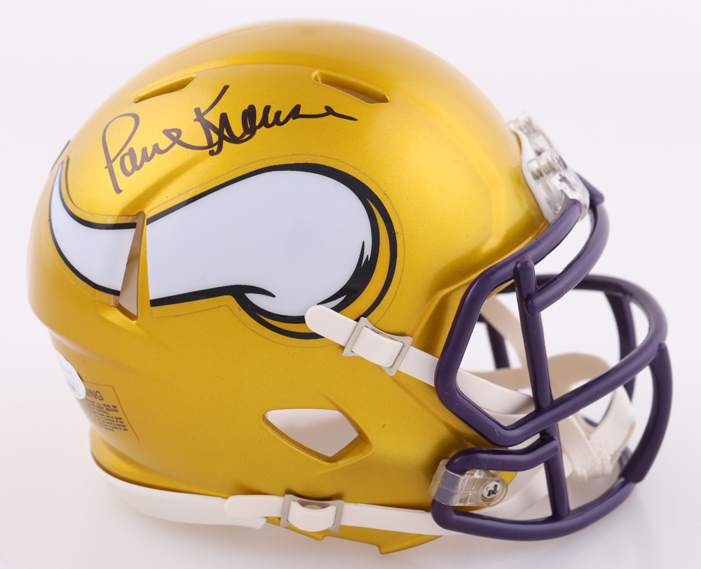 Paul Krause Signed Vikings Flash Speed Mini Helmet (JSA) at PristineAuction.com Paul Krause Signed Vikings Flash Speed Mini Helmet (JSA) at PristineAuction.com