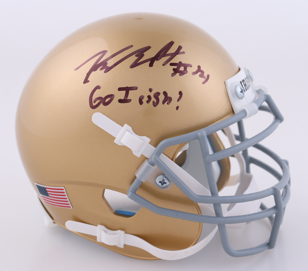 Kyle Hamilton Signed Notre Dame Fighting Irish Mini Helmet Inscribed "Go Irish!" (JSA) at PristineAuction.com Kyle Hamilton Signed Notre Dame Fighting Irish Mini Helmet Inscribed "Go Irish!" (JSA) at PristineAuction.com