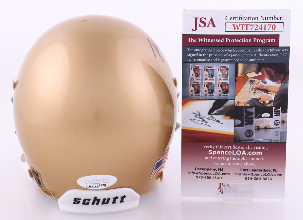 Kyle Hamilton Signed Notre Dame Fighting Irish Mini Helmet Inscribed "Go Irish!" (JSA) at PristineAuction.com Kyle Hamilton Signed Notre Dame Fighting Irish Mini Helmet Inscribed "Go Irish!" (JSA) at PristineAuction.com