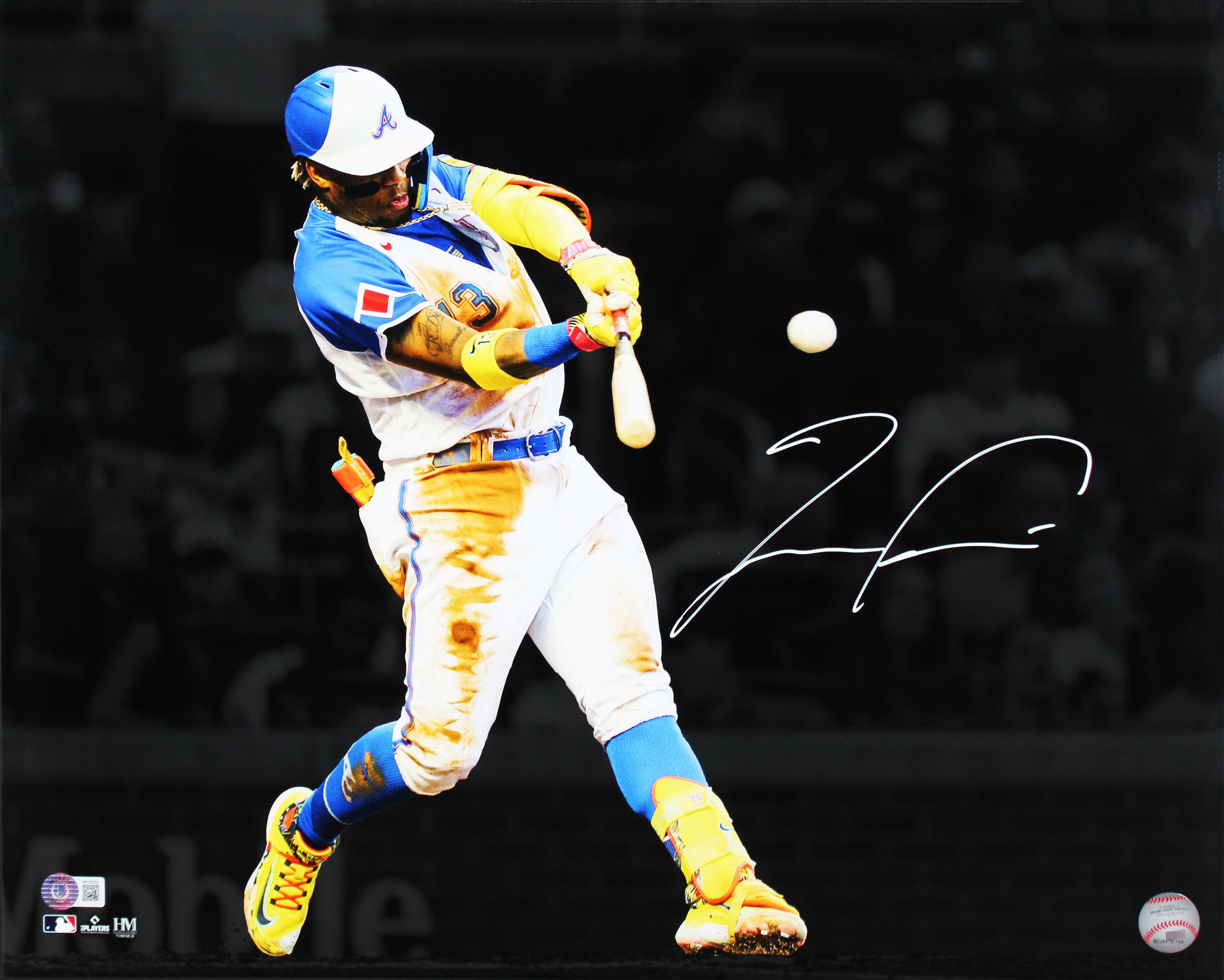 Ronald Acuna Jr. Signed Braves 16x20 Photo (Beckett) at PristineAuction.com Ronald Acuna Jr. Signed Braves 16x20 Photo (Beckett) at PristineAuction.com