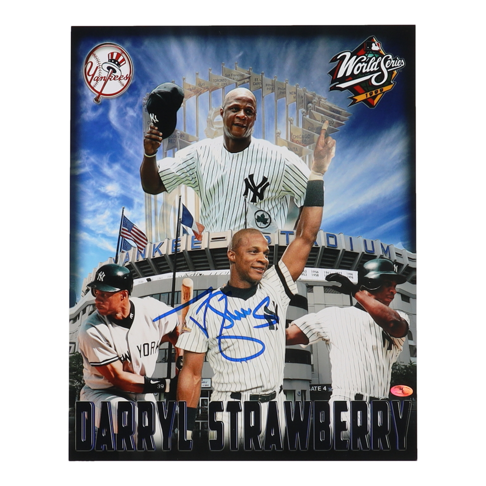 Darryl Strawberry Signed Yankees 8x10 Photo (Mead Chasky) Pristine