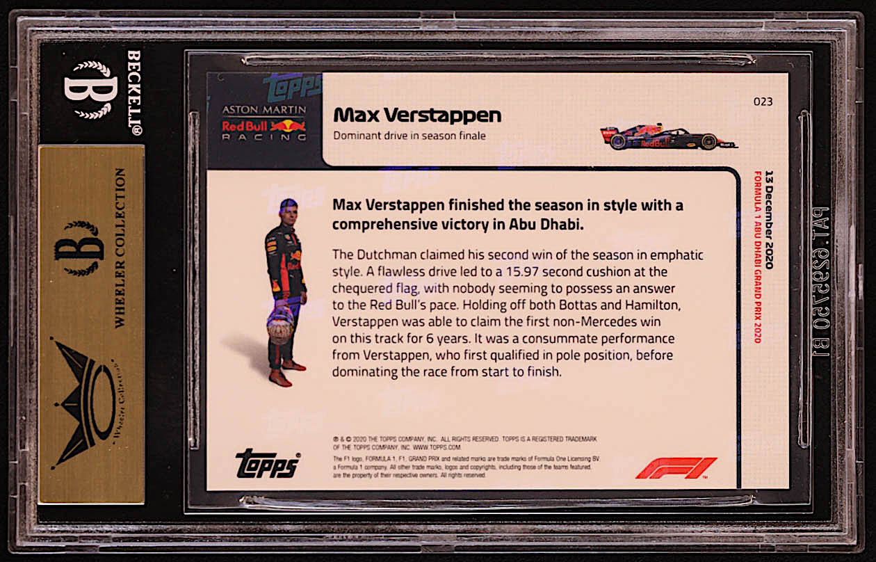 Max Verstappen 2020 Topps Now Formula 1 #23 (BGS 9.5) at PristineAuction.com Max Verstappen 2020 Topps Now Formula 1 #23 (BGS 9.5) at PristineAuction.com