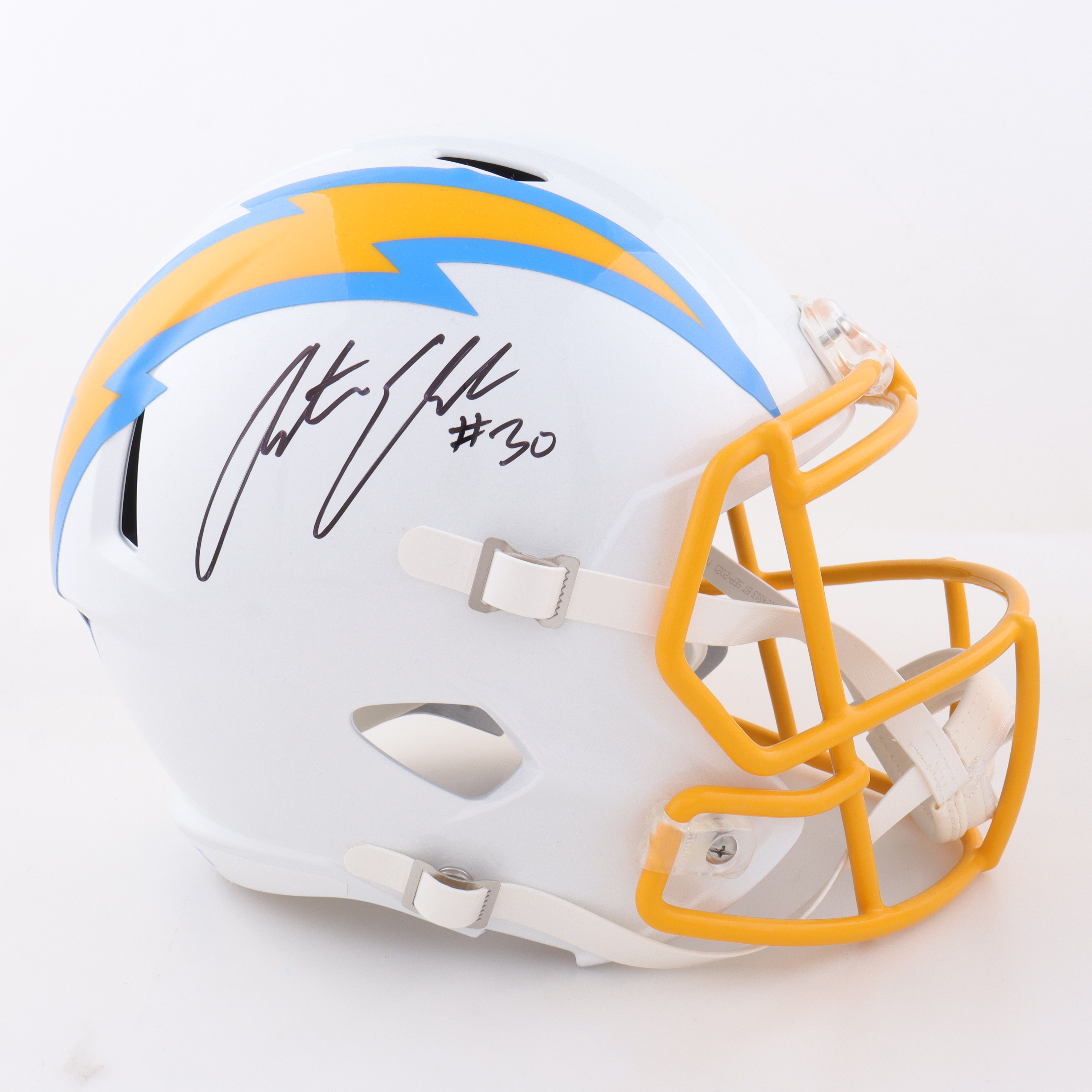 Austin Ekeler Signed Chargers Full-Size Speed Helmet (Beckett) at PristineAuction.com Austin Ekeler Signed Chargers Full-Size Speed Helmet (Beckett) at PristineAuction.com