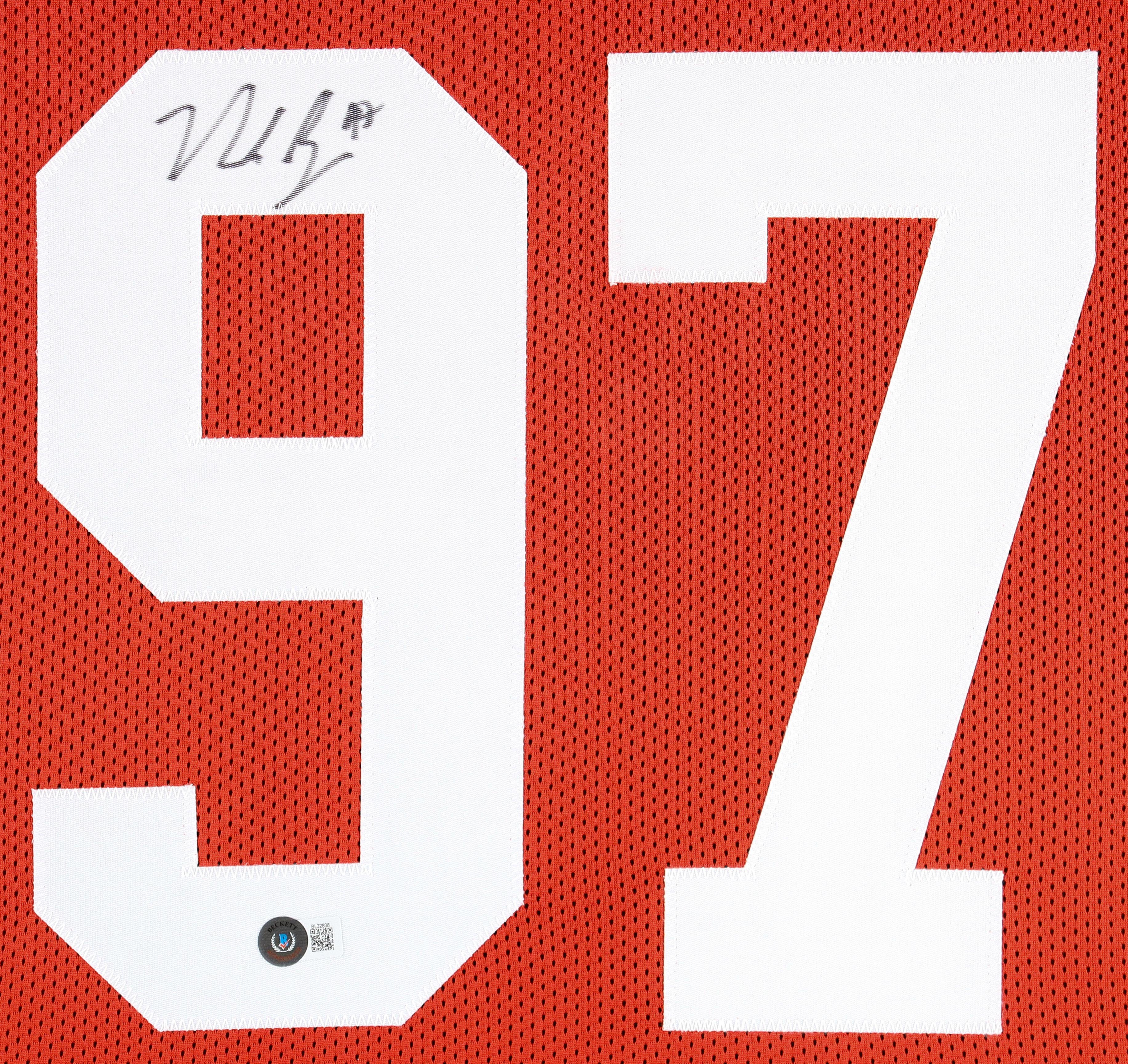 Nick Bosa Signed Custom Framed Jersey Display (Beckett) at PristineAuction.com Nick Bosa Signed Custom Framed Jersey Display (Beckett) at PristineAuction.com