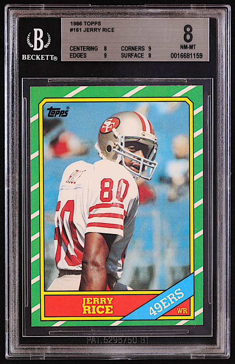 Jerry Rice 1986 Topps #161 RC (BGS 8) at PristineAuction.com Jerry Rice 1986 Topps #161 RC (BGS 8) at PristineAuction.com