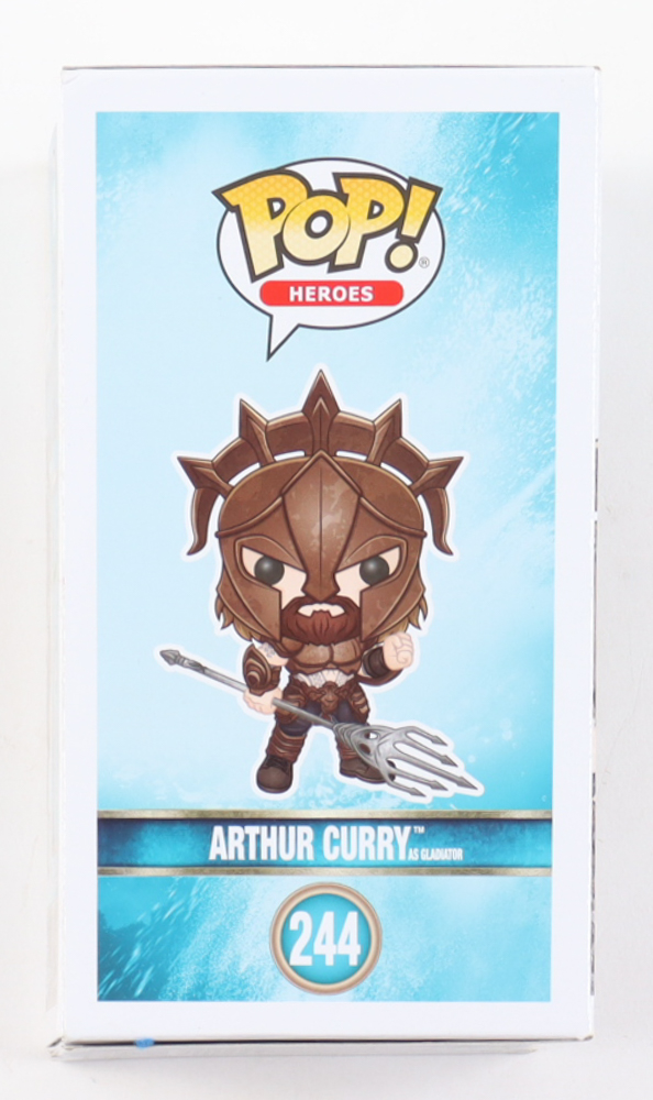 Jason Momoa Signed "Aquaman" #244 Arthur Curry as Gladiator Funko Pop! Vinyl Figure (PSA) at PristineAuction.com Jason Momoa Signed "Aquaman" #244 Arthur Curry as Gladiator Funko Pop! Vinyl Figure (PSA) at PristineAuction.com