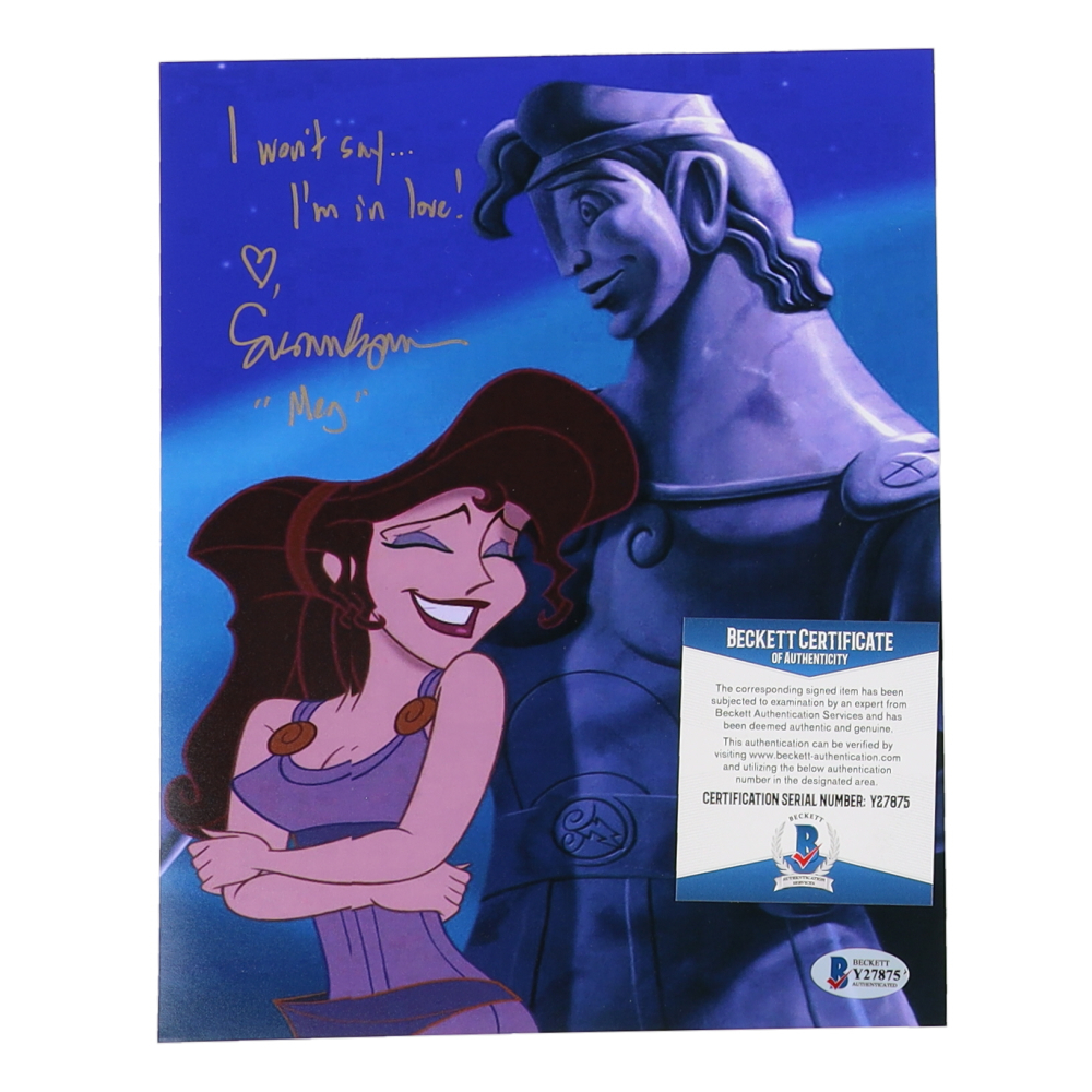 Susan Egan Signed "Hercules" 8x10 Photo Inscribed "I Won't Say I'm In - I Wont Say Im In Love Susan Egan