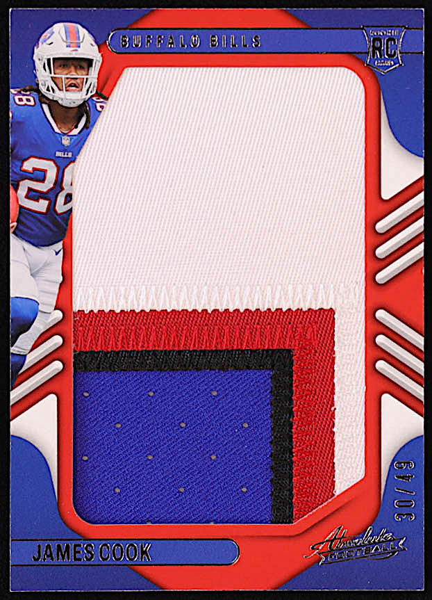 James Cook 2022 Absolute Jumbo Jersey Number #14 RC #30/49 at PristineAuction.com James Cook 2022 Absolute Jumbo Jersey Number #14 RC #30/49 at PristineAuction.com