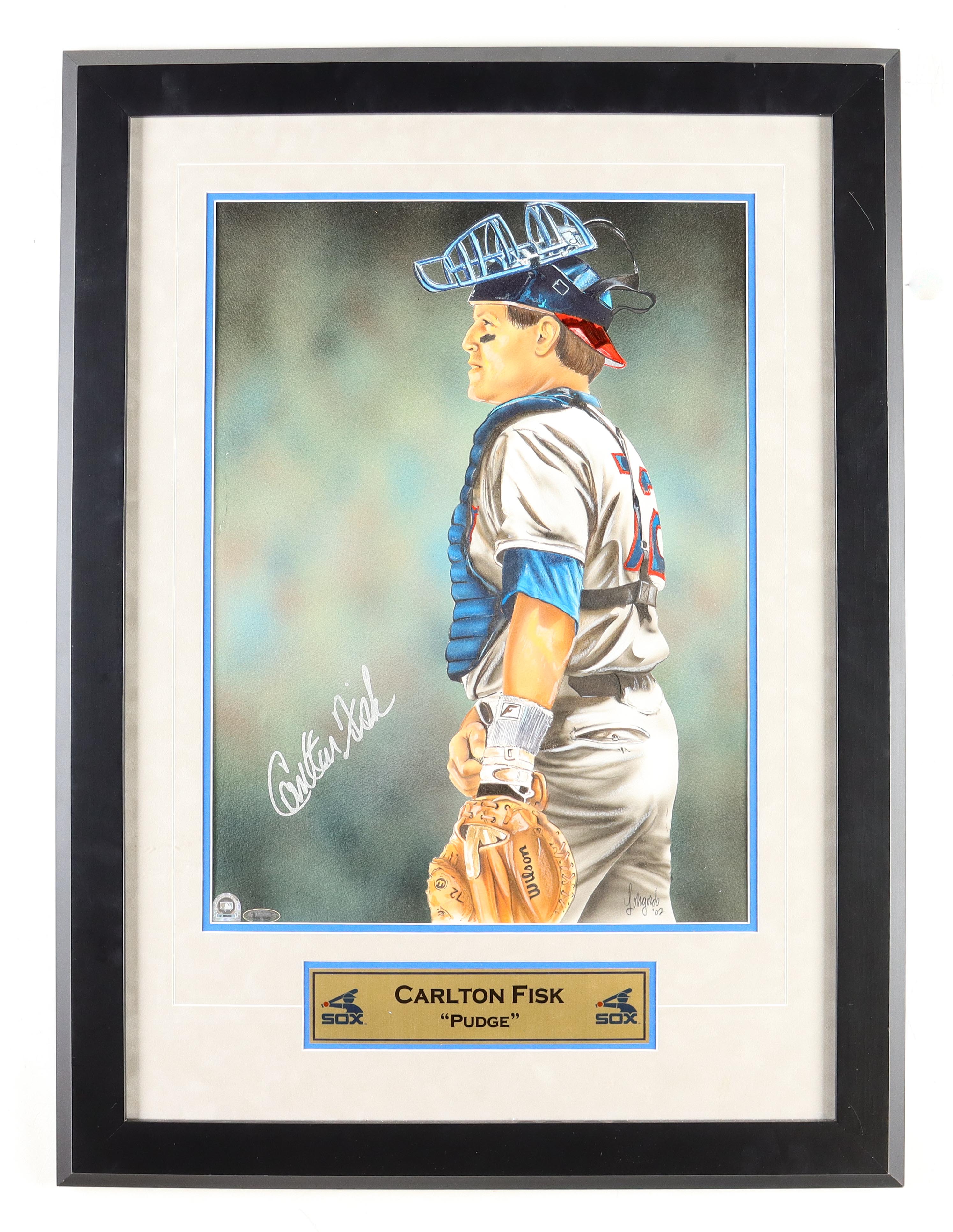 Carlton Fisk Signed Gary Longordo Custom Framed Print Display (MLB & Tristar) at PristineAuction.com Carlton Fisk Signed Gary Longordo Custom Framed Print Display (MLB & Tristar) at PristineAuction.com