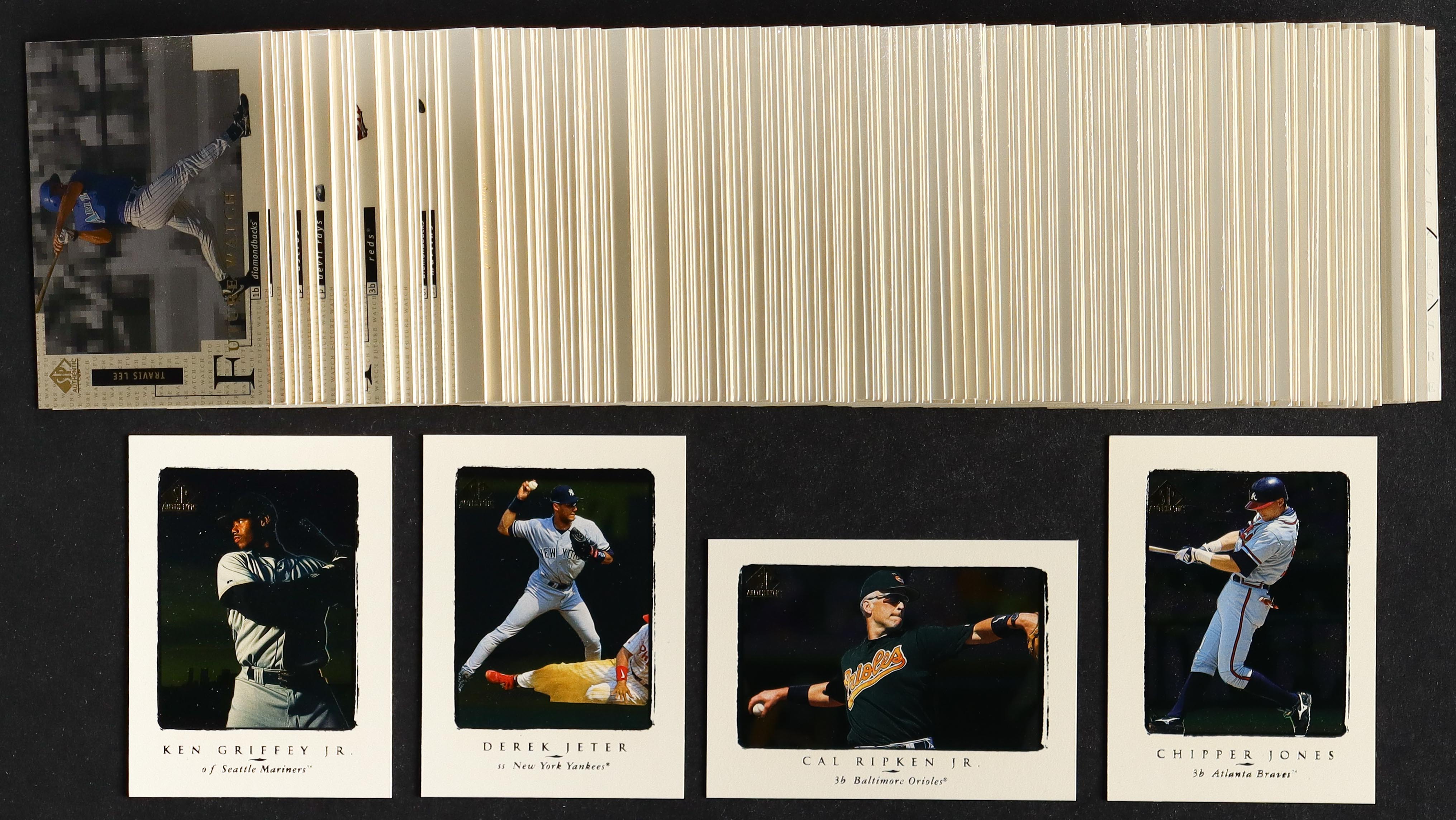 1998 Upper Deck SP Authentic Baseball Complete Set of (198) Cards with Derek Jeter #145, Cal Ripken Jr. #55, Chipper Jones #47, Ken Griffey Jr. #180 at PristineAuction.com 1998 Upper Deck SP Authentic Baseball Complete Set of (198) Cards with Derek Jeter #145, Cal Ripken Jr. #55, Chipper Jones #47, Ken Griffey Jr. #180 at PristineAuction.com