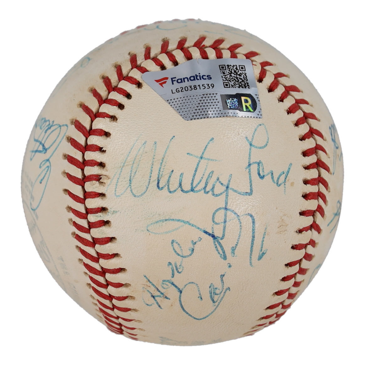 New York Yankees Greats OAL Baseball Team-Signed by (9) with Mickey Mantle, Yogi Berra, Whitey Ford, Billy Martin (Fanatics) at PristineAuction.com New York Yankees Greats OAL Baseball Team-Signed by (9) with Mickey Mantle, Yogi Berra, Whitey Ford, Billy Martin (Fanatics) at PristineAuction.com
