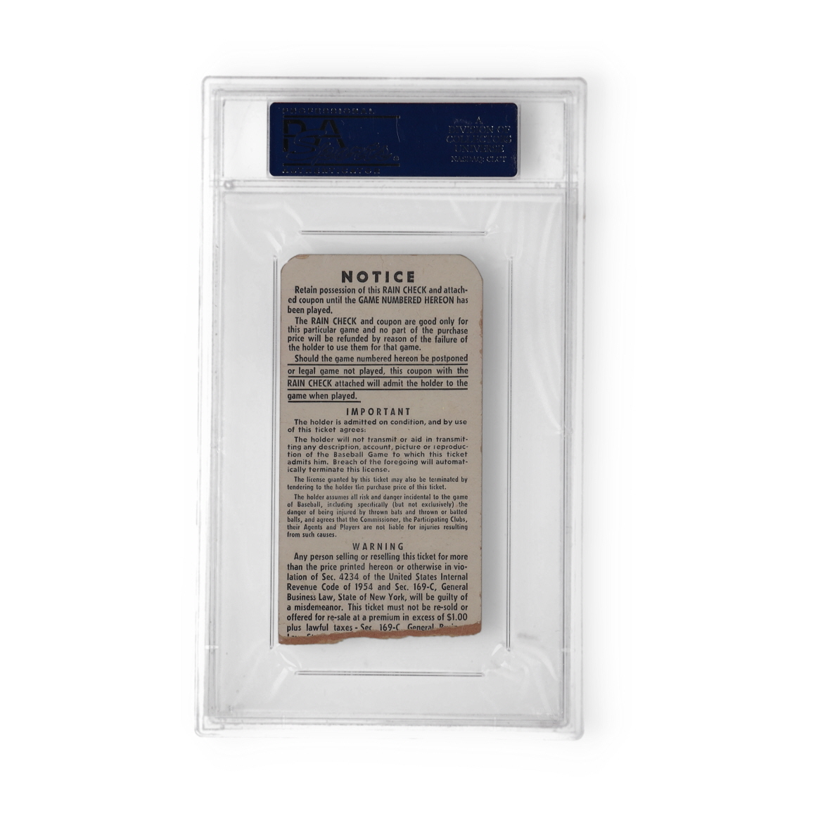 1956 World Series Game 3 Game Ticket (PSA) at PristineAuction.com 1956 World Series Game 3 Game Ticket (PSA) at PristineAuction.com