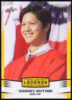 Shohei Ohtani 2018 Leaf Ohtani Legends Exclusive Edition Gold #EE01 RC #73/100 at PristineAuction.com