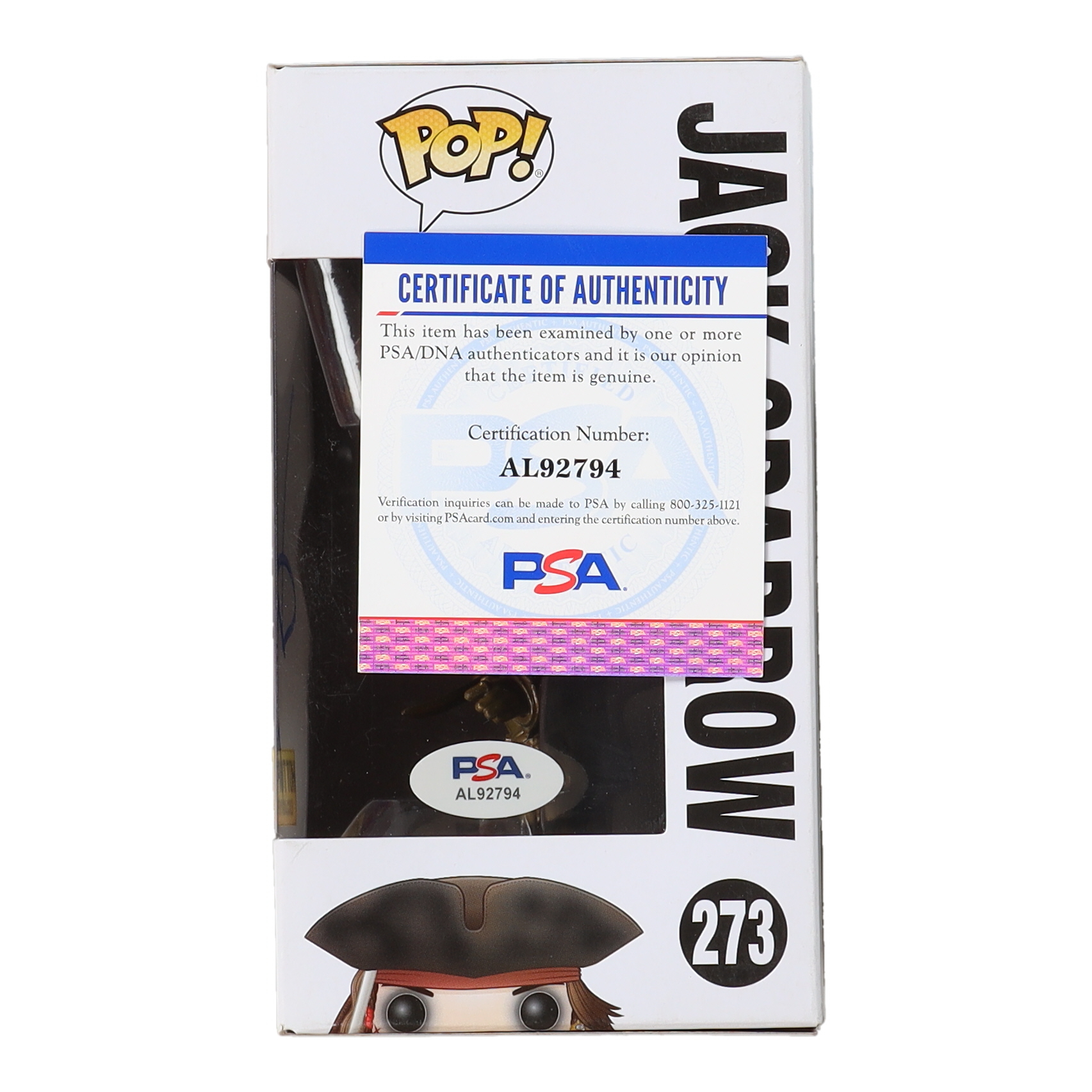 Johnny Depp Signed "Pirates of the Caribbean" #273 Jack Sparrow Funko Pop! Vinyl Figure (PSA) at PristineAuction.com Johnny Depp Signed "Pirates of the Caribbean" #273 Jack Sparrow Funko Pop! Vinyl Figure (PSA) at PristineAuction.com