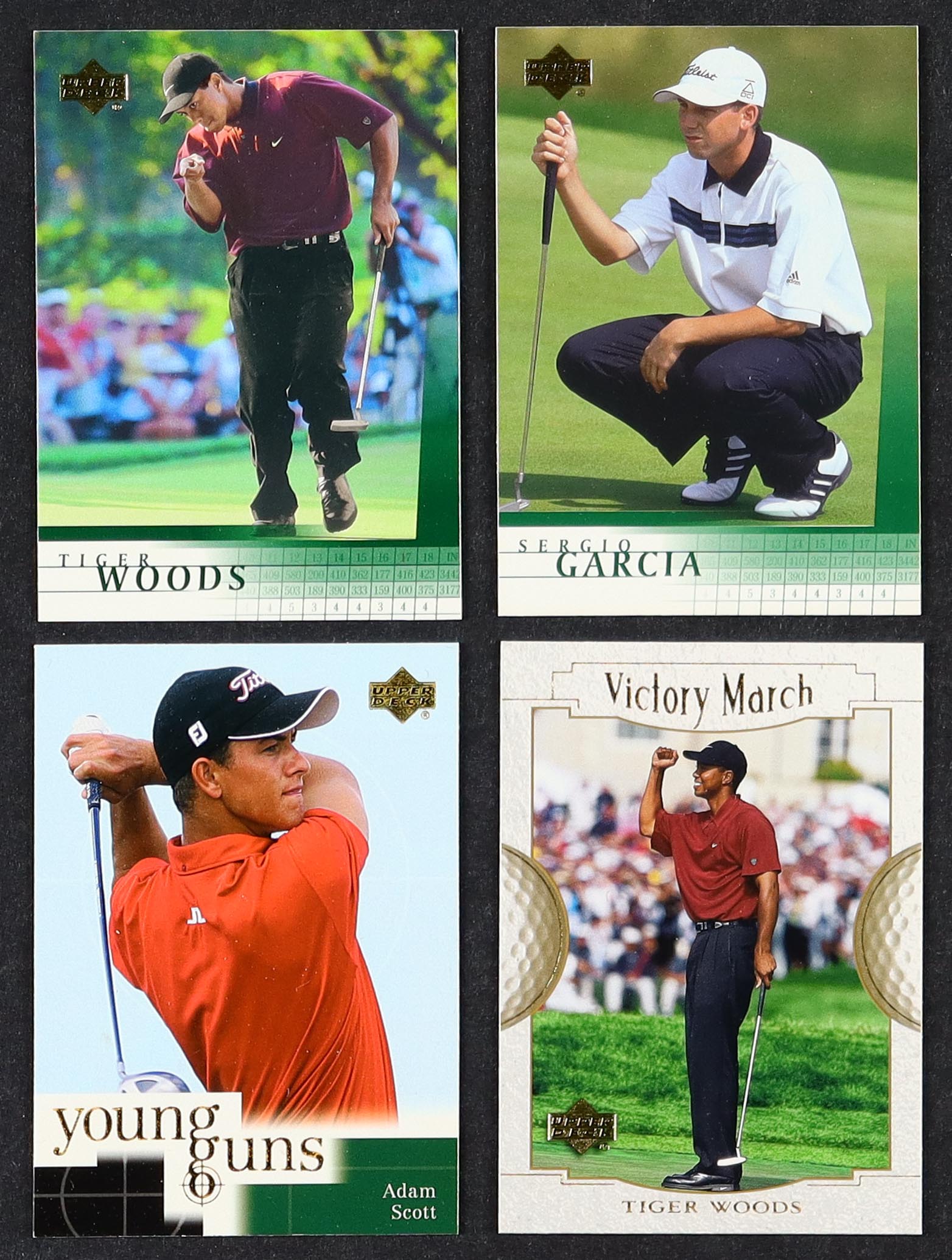 2001 Upper Deck Golf Complete Set of (200) Cards with Tiger Woods #1 RC, Tiger Woods #151 RC, Adam Scott #70, Sergio Garcia #3 at PristineAuction.com 2001 Upper Deck Golf Complete Set of (200) Cards with Tiger Woods #1 RC, Tiger Woods #151 RC, Adam Scott #70, Sergio Garcia #3 at PristineAuction.com