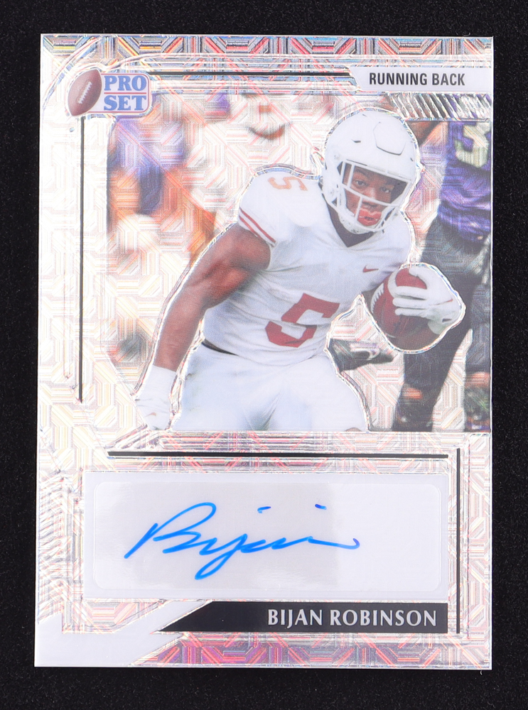 Bijan Robinson 2022 Leaf Pro Set Metal Mojo Silver #PABR1 RC #18/25 at PristineAuction.com Bijan Robinson 2022 Leaf Pro Set Metal Mojo Silver #PABR1 RC #18/25 at PristineAuction.com