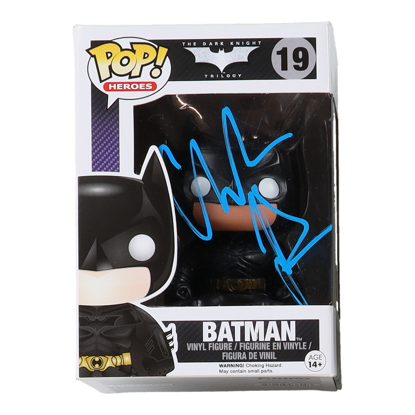 Christian Bale Signed "The Dark Knight Trilogy" #19 Batman Funko Pop! Vinyl Figure (Beckett) at PristineAuction.com Christian Bale Signed "The Dark Knight Trilogy" #19 Batman Funko Pop! Vinyl Figure (Beckett) at PristineAuction.com
