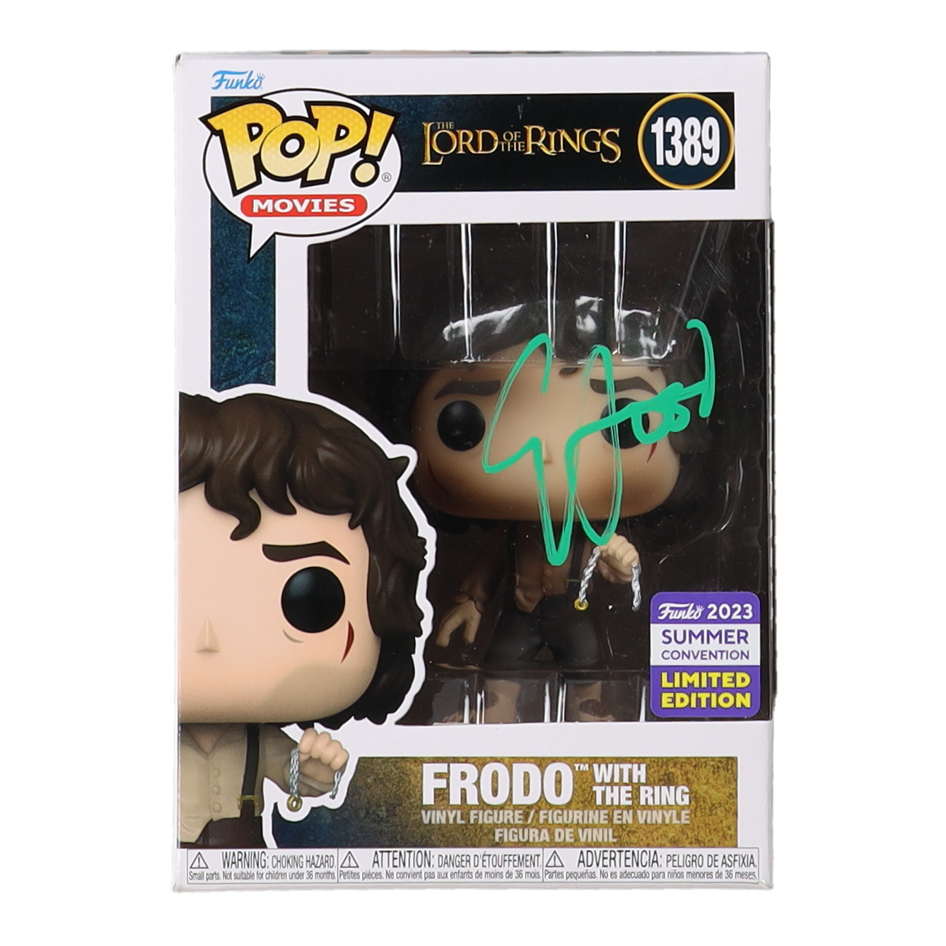 Elijah Wood Signed "Lord of the Rings" #1389 Frodo with the Ring Funko Pop! Vinyl Figure (Beckett) at PristineAuction.com Elijah Wood Signed "Lord of the Rings" #1389 Frodo with the Ring Funko Pop! Vinyl Figure (Beckett) at PristineAuction.com