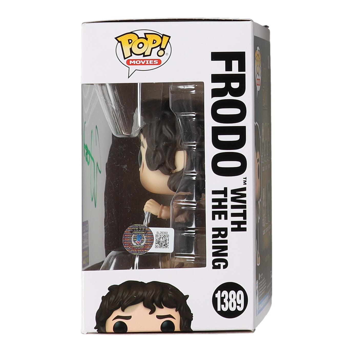 Elijah Wood Signed "Lord of the Rings" #1389 Frodo with the Ring Funko Pop! Vinyl Figure (Beckett) at PristineAuction.com Elijah Wood Signed "Lord of the Rings" #1389 Frodo with the Ring Funko Pop! Vinyl Figure (Beckett) at PristineAuction.com