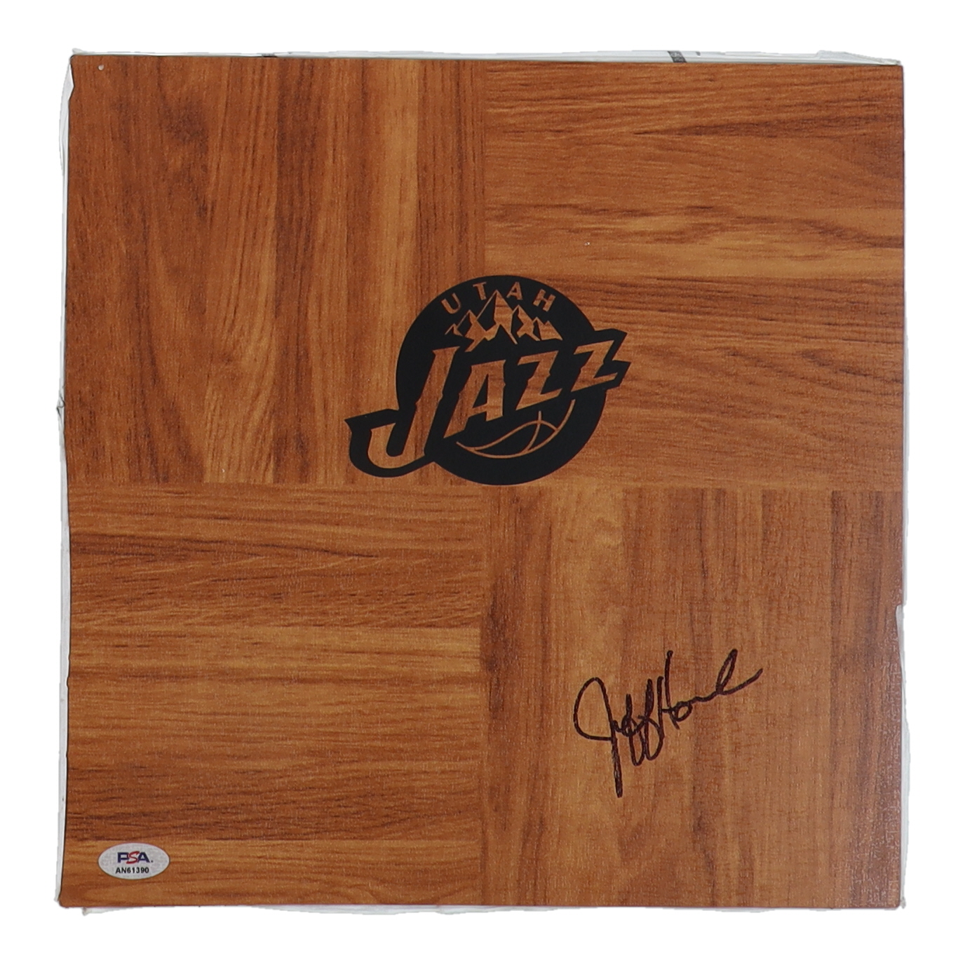 Jeff Hornacek Signed Jazz Logo Floorboard (PSA) at PristineAuction.com Jeff Hornacek Signed Jazz Logo Floorboard (PSA) at PristineAuction.com