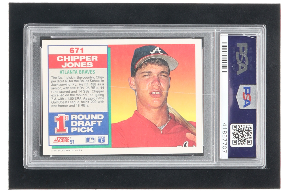 Chipper Jones 1991 Score #671 RC (PSA 9) | Pristine Auction